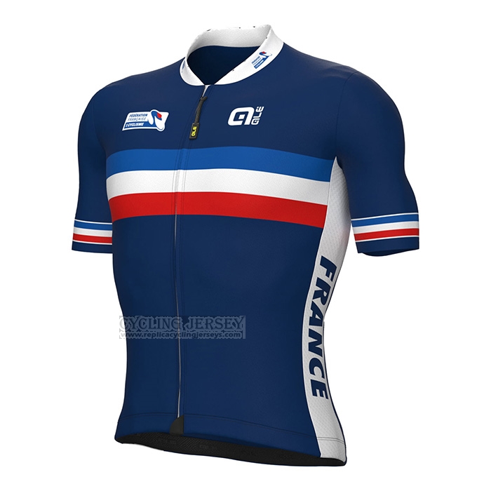 2022 Cycling Jersey France Blue Short Sleeve and Bib Short